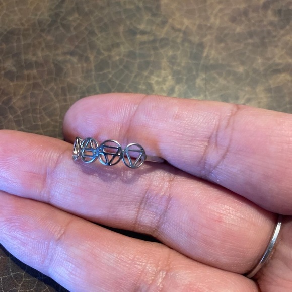 Ring Alchemy Elements Jewelry Earth Spirit Unisex spiritual Geo goth Magic New - Picture 5 of 7
